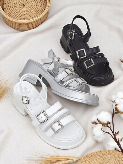 Royalfashion Naiste madala blokkkontsaga sandaalid Otteze