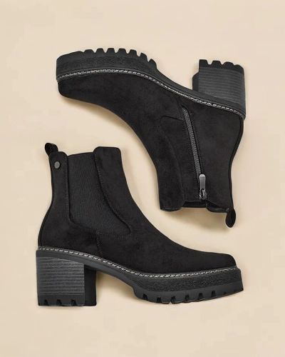 Royalfashion Eco-suóda kvinnor's ankle boots on a post Segori