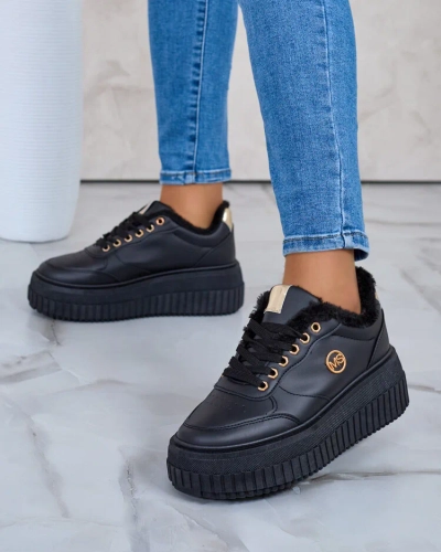 Royalfashion Warmed women's sneakers with fur Sofi