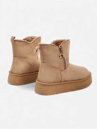 Женские бежевые кожаные ботинки Aurora на каждый день