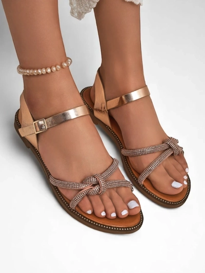 Royalfashion Женские сандалии с декоративными цирконами Bella Shine
