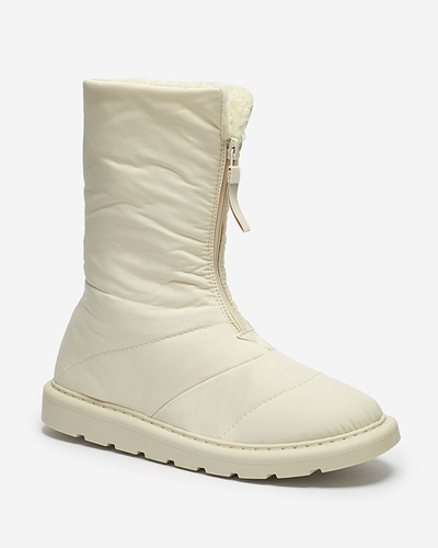 Beige women's shoes a'la snow boots Tirigga- Footwear