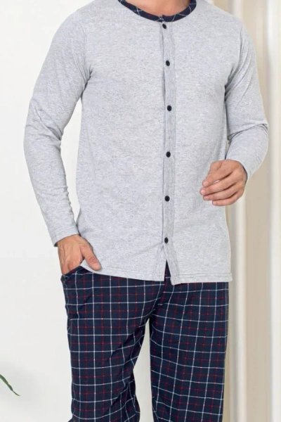 Royalfashion Meeste ruuduline puuvillane pyjama