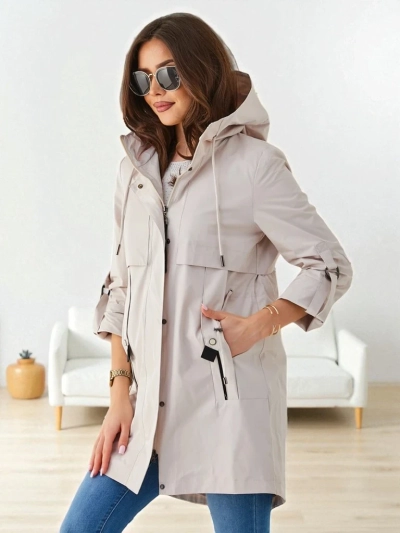 Royalfashion Women's long windbreaker jacket