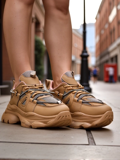 Royalfashion Women's Sneakers on a Thick Sole Reterri