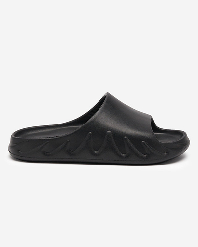 Classic women's black rubber slippers Derika - Footwear