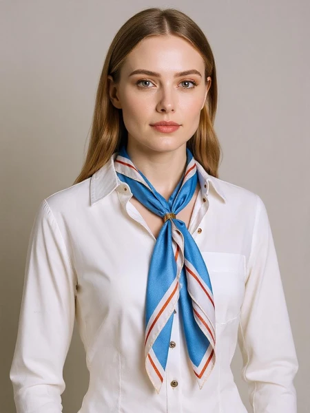 Apollonia - Sinine naiste polüestersall 69x66 cm