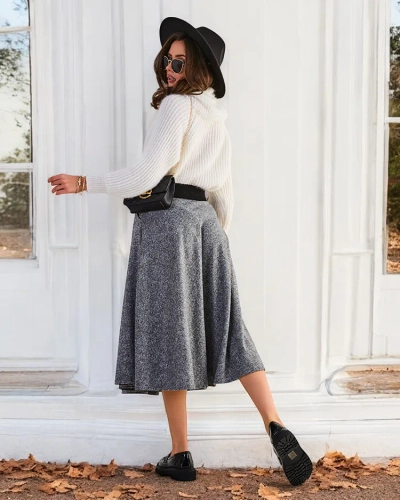 Royalfashion Kvinnors midi kjol