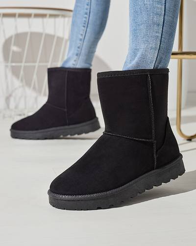 Women's insulated eco-suede snow boots in black Xetik - Footwear
