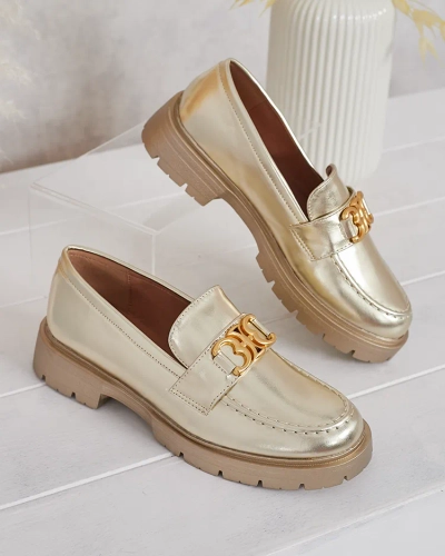 Золотые Мокасины Chloé Элегантный Женский Стиль