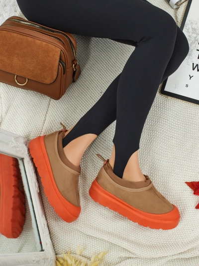 Naiste Tennised Flora Kaamel Seemisnahast Mugavad Igapäevaseks Kandmiseks