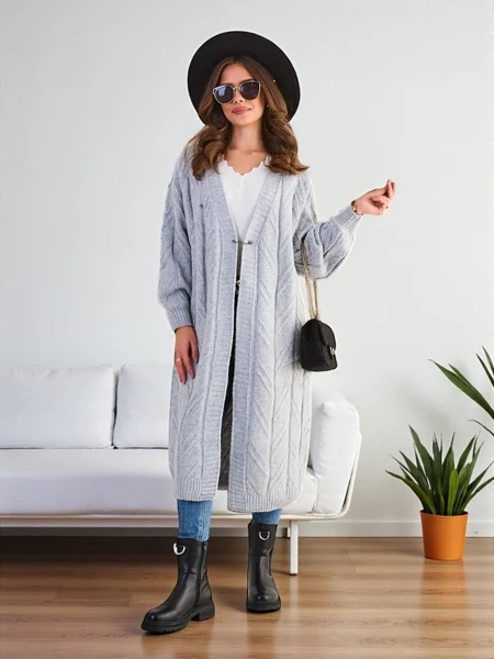 Royalfashion Kvinnars stickad throw-over tröja
