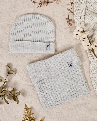 Royalfashion Winter universal set - beanie hat with a tube scarf
