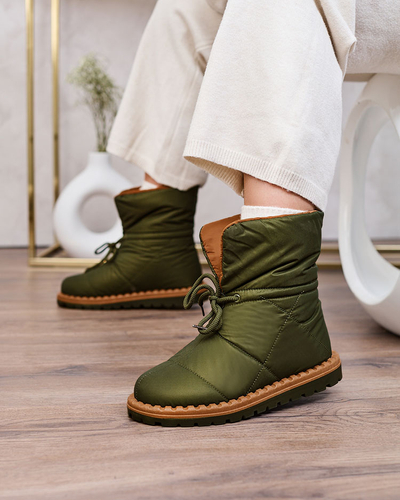Royalfashion Women's slip-on snow boots in green Nevonsis