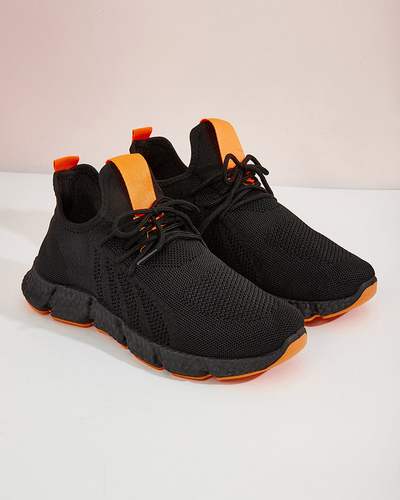 Mustad ja oranžid naiste spordijalatsid Bommgi - Jalatsid