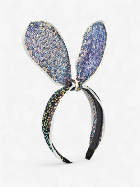 Royalfashion Children's headband with rabbit ears and sequins