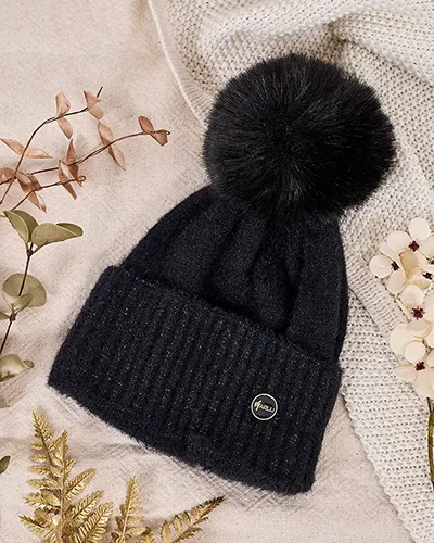 Royalfashion Kvinnor's mössa med pompom