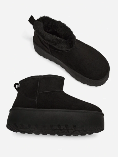 Luna Women's Black Leather Elegant Ankle Boots for Autumn