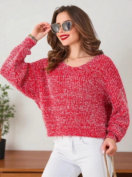 Royalfashion Naiste sviiter läikiva niidi jaoks