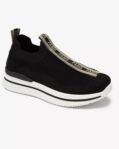 Женские спортивные туфли-слипы с надписью черного цвета Cerppa- Footwear