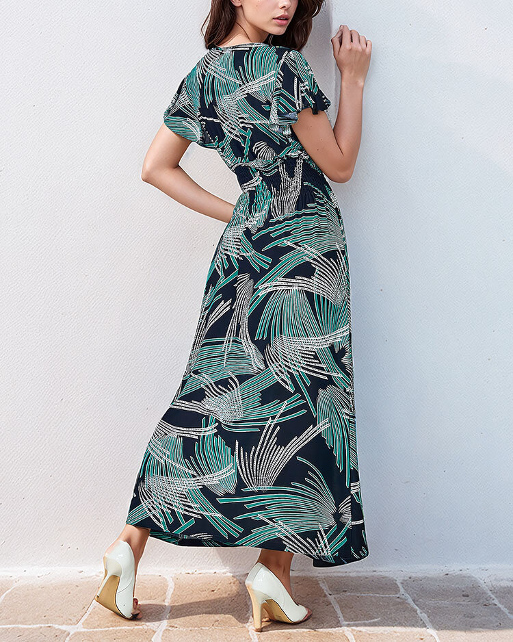 Royalfashion Узорчатое женское платье-миди