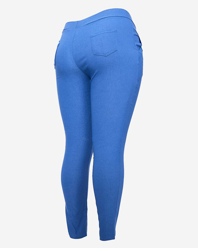 Sinised naiste teggings püksid PLUS SIZE- Rõivad