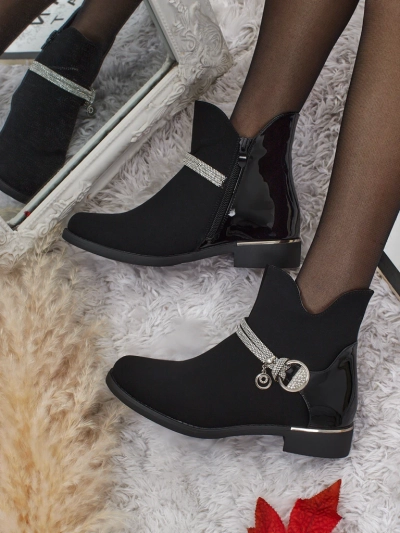 Marvella Ankle Boots made of Matte and Patent Eco-Leather