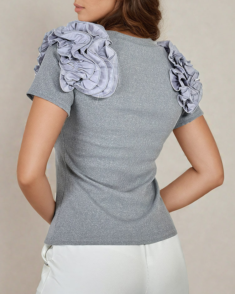 Royalfashion Приталенная женская блузка в рубчик