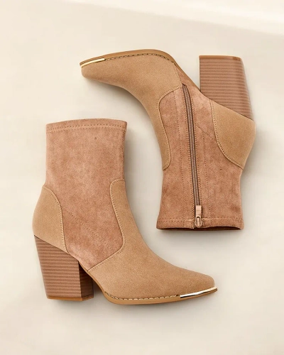 Royalfashion Kvinni Nonan's eco-suede ankul snoxir up a post Gris