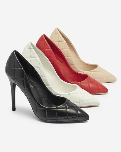 Women's quilted pumps in black color Duclisa- Footwear