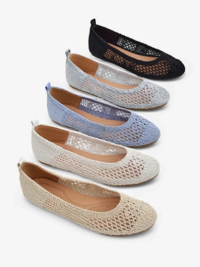 Женские перфорированные балетки Royalfashion Annete
