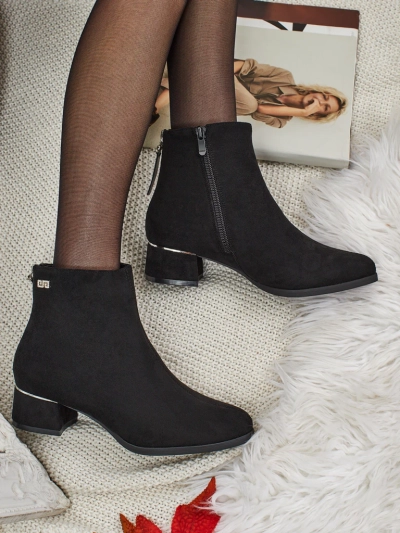 Women's Eco Suede Ankle Boots with Block Heel Arshinea