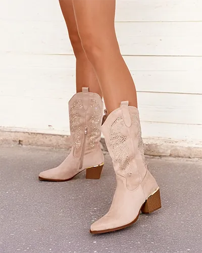 Royalfashion Naiste Kellib Heeled Cowboy Boots