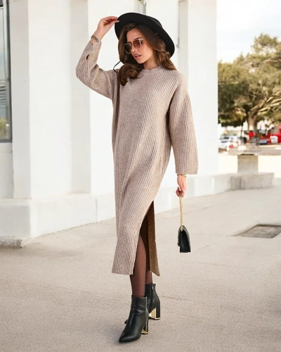Royalfashion Женское длинное платье-свитер