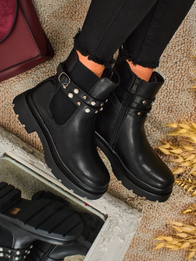 Kõrgemad naiste öko-nahast poolsaapad Pearl Mist