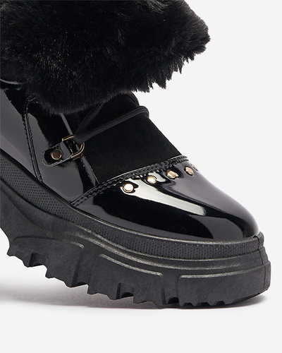 Mustad naiste pitsiga lumesaapad Fentes- Jalatsid