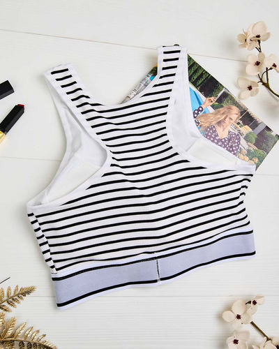 Royalfashion Women's striped sports bra