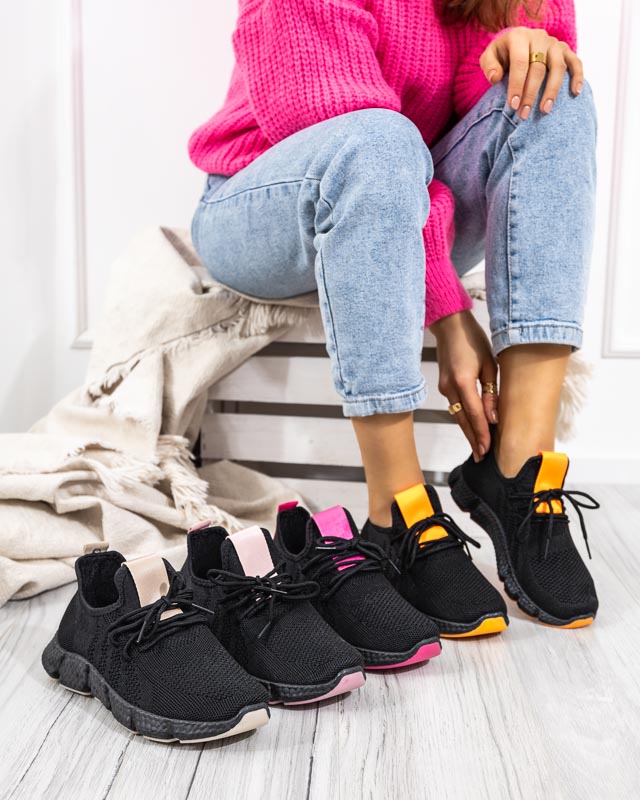 Black and fuchsia women's sports shoes Bommgi - Footwear