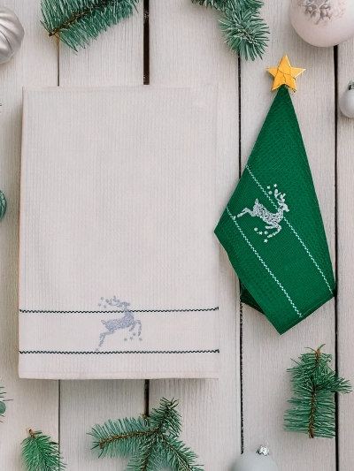 Royalfashion Holiday towel set Happy New Year