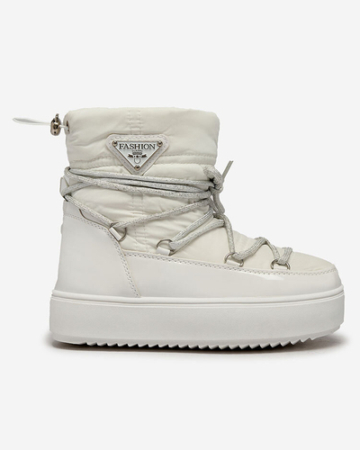Royalfashion Детские сапоги-скороходы a'la snow boots белого цвета Asifa