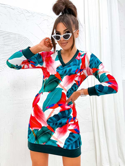 Royalfashion Naiste originaalmustriga minikleit