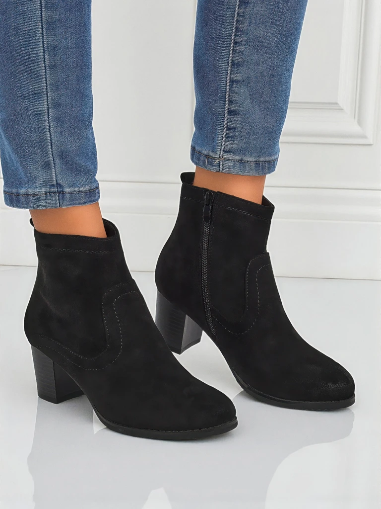 Naiste öko-seemisnahast kontsaga poolsaapad Crimson Echo