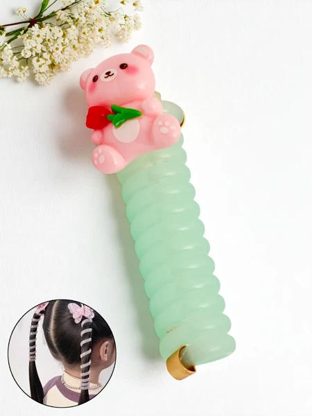 Royalfashion Hair elastic spring with Teddy Twist bear
