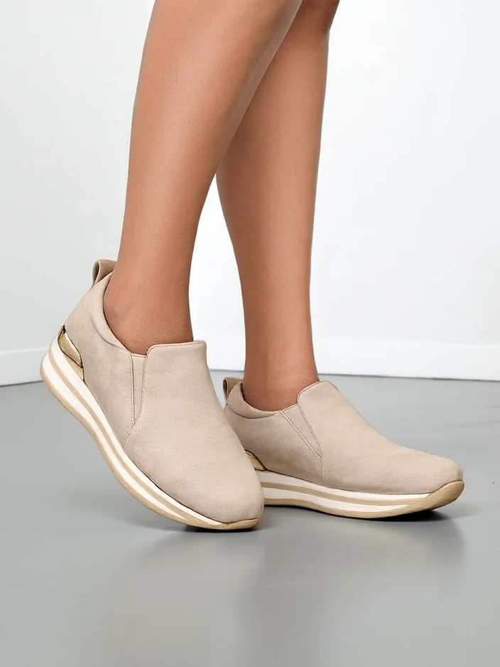 Royalfashion Women's eco suede loafers Rabbite