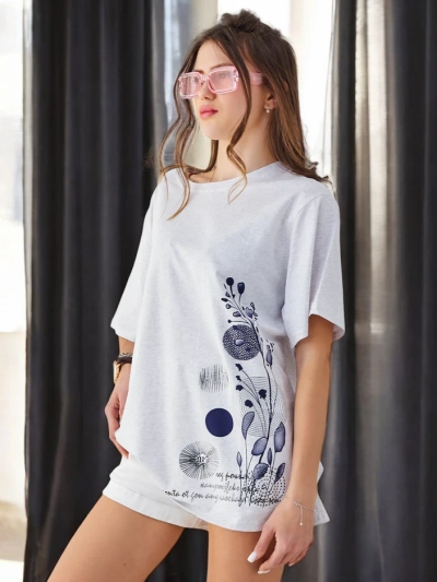 Royalfashion Женская хлопковая футболка с принтом