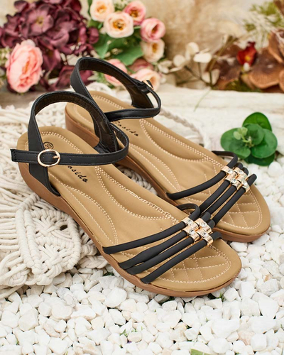 Royalfashion Decorated women's Sun Crusher sandals