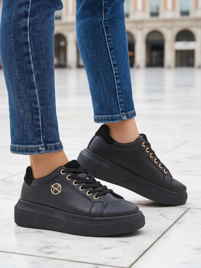Erato Nero women's platform sneakers made of 5cm eco-leather