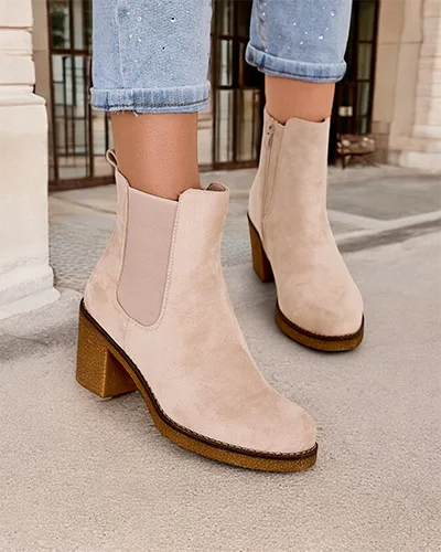 Royalfashion Eco-suede women's boots on the post Bregianka