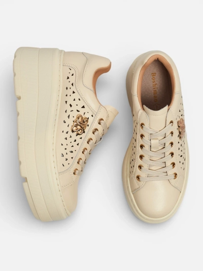 Atelle Women's Openwork Sports Sneakers Made of Natural Leather