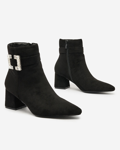 Royalfashion Black women's low stiletto boots Masemart